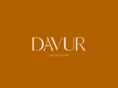 DAVUR elegant online clothing store LOGO branding calm clothing design elegant feminine graphic design line logo logo design logos luxury minimalist online product shop skin care store women