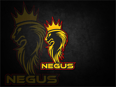 NEGUS creative logo gaming logo lion logo mascot logo negus