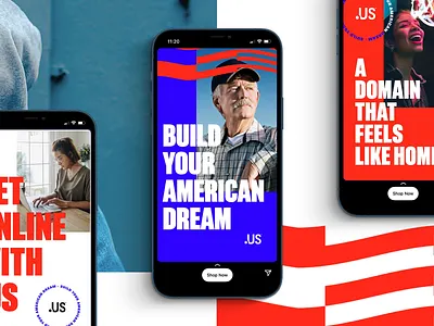 .US Top Level Domain Branding brand identity branding design domains graphic design logo motion graphics photography social typography website