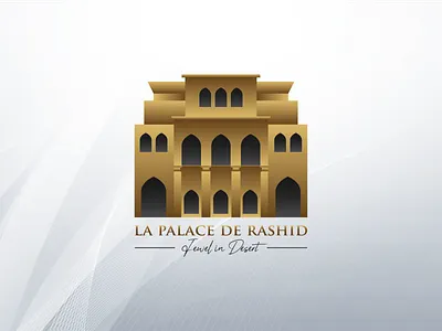 La Palace De Rashid - Jewel in Desert arabian logo creative logo hotel logo la palace palace logo