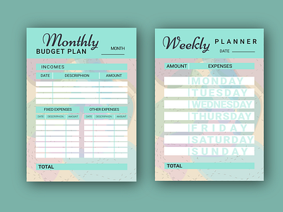 Personal budget planner design