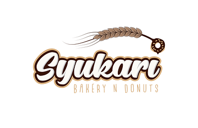 Syukari Bakery n Donuts Logo bakery branding design donut elegant illustration logo typography vector