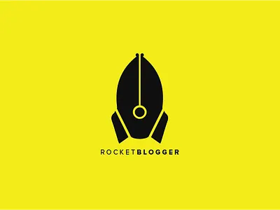 Rocket Blogger creative logo minimalist logo writers logo