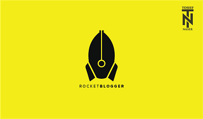 Rocket Blogger creative logo minimalist logo writers logo