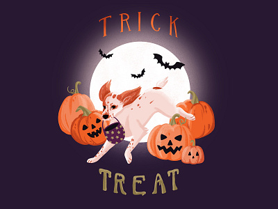 Trick or treat illustration procreate