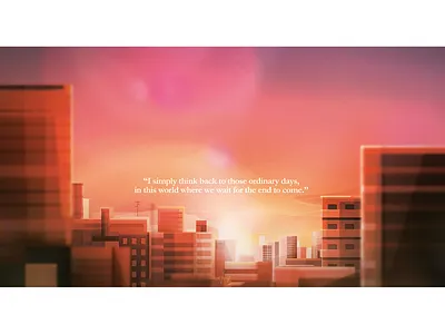 "Encore" by YOASOBI adobe adobe illustrator art buildings cityscape colours design art designer digital art flag design illustration illustrator landscape music video pink sky sunset vector vector art warm