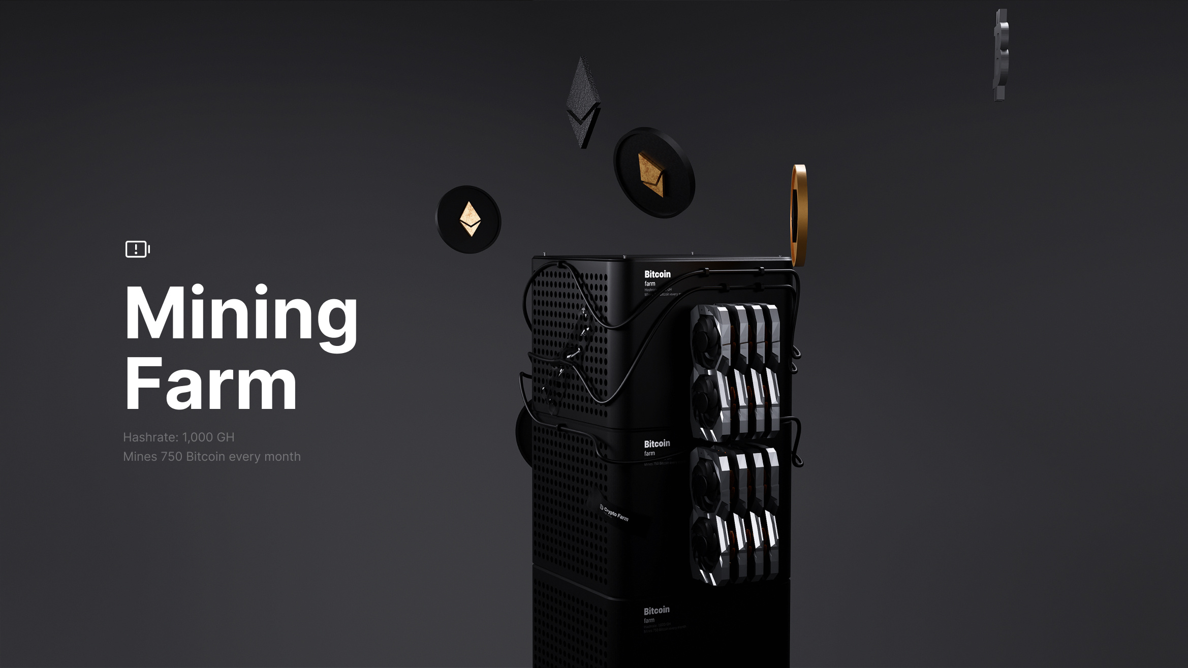 Creatives for the site 3d (Blender) 3d bitcoin blender design graphic design maining motion graphics
