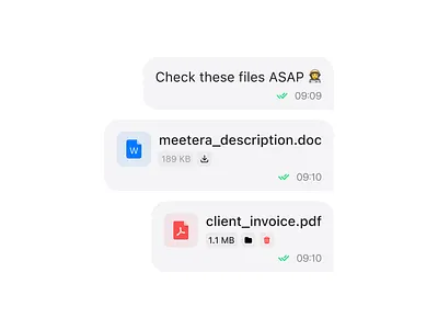 📂 Attached files in messages .pdf attachments chat design file file system files finder folder messages micro micro design pdf ui ux
