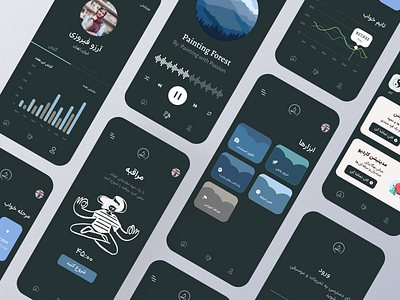 Calm & Focus: Meditation App Concept figma graphic design minimal design mobile app ui