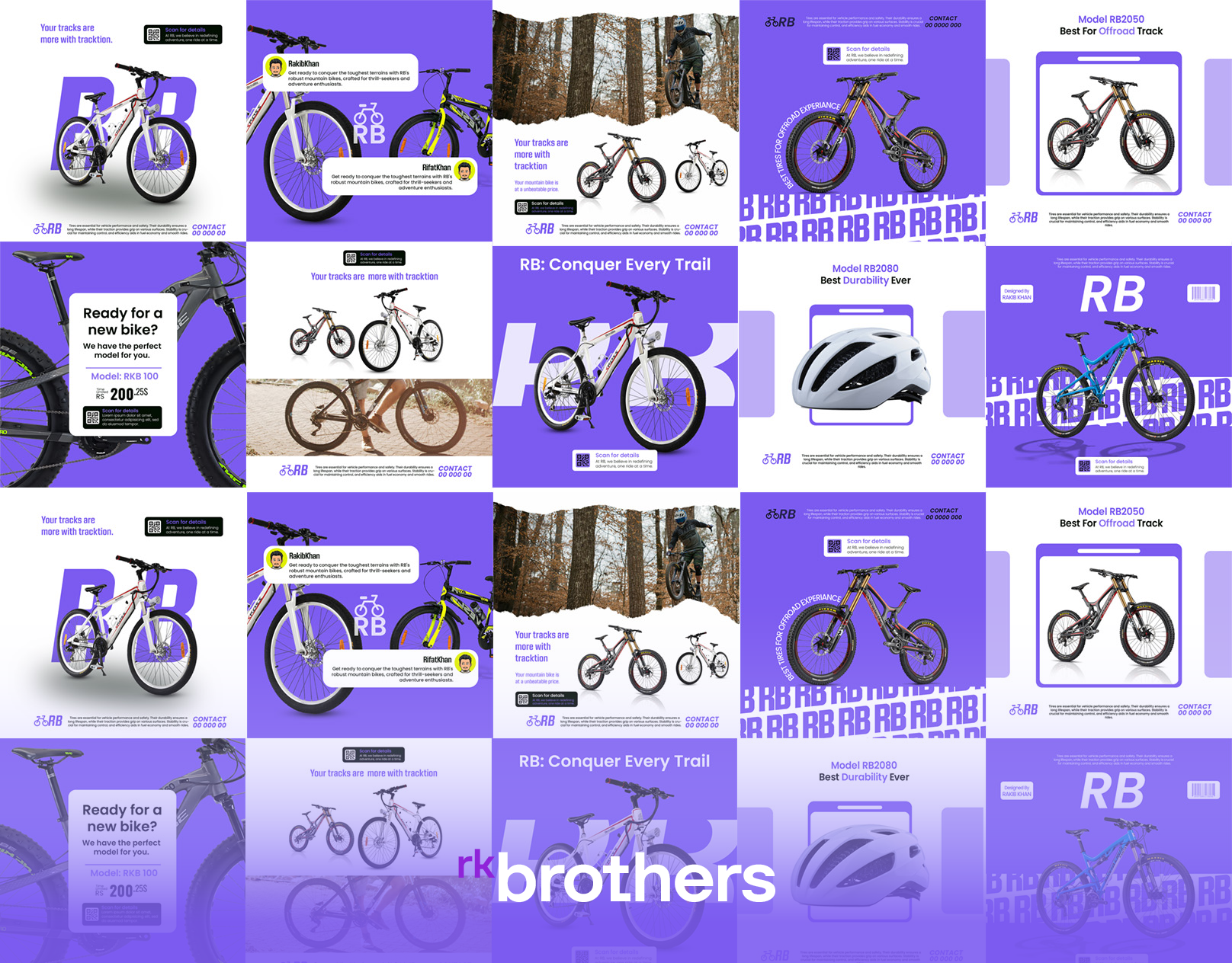 Mountain Bike | Cycle - Social Media branding design graphic design minimal typography