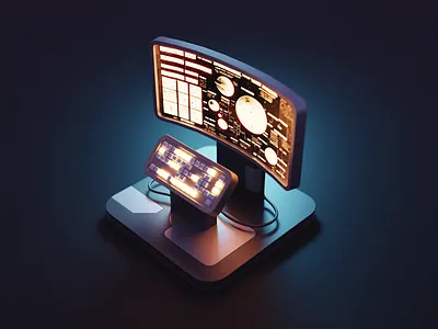 AI Generated Screen Tutorial 3d ai blender diorama generated illustration isometric midjourney render texture