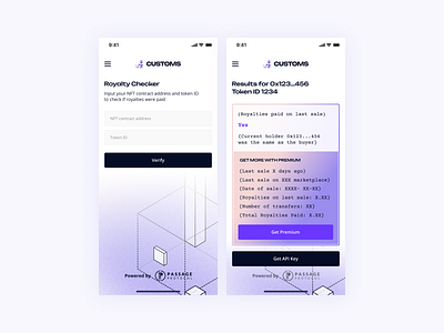 Customs crypto mobile app ui ux visual design web application