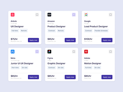 Job Listing UI – Clean & Minimal Design dribbble dribbble shot freelance full time jobs ui freelancejobs graphic design hiring platform ui job board ui job listing cards design joblisting minimal job search ui modern job portal modernui recruitment dashboard ui remotework ui ui design ui ux ui ux design ux webapp