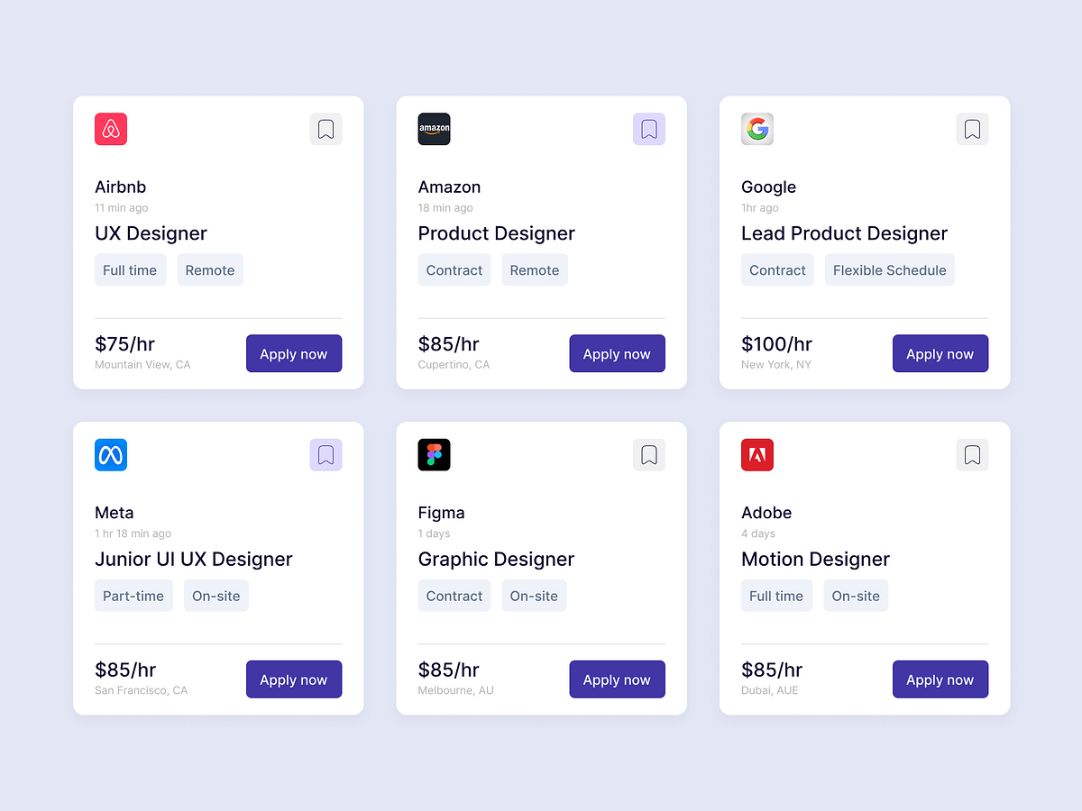 Job Listing UI – Clean & Minimal Design by Dinidu Kasun on Dribbble