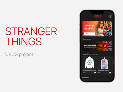 Stranger Things | Ui/Ux Project design eleven madewithprotopie mobile netflix protopie stranger things strangerthings strangerthingsstore