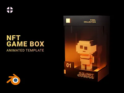 NFT Game Box template for Blender (.blend file + tutorial) 3d animation app crypto design game graphic design modern motion graphics nft nft box pixel priymak ui ux