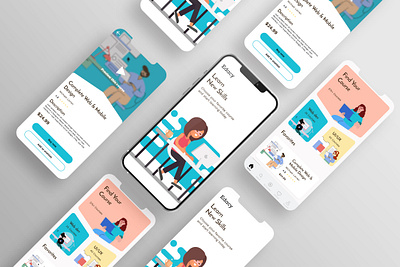 Online Course App branding product design ui ux design