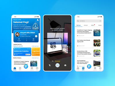 Redesign Alma Ata Mobile App app blue clean college colorful learn ui university ux