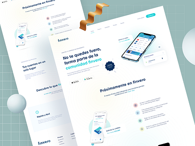 Fintech Landing Page - Finvero adobexd bank banking concept design design app finance fintech finvero landing landingpage money money transfer transfer uidesign uxdesign wallet webdesign website
