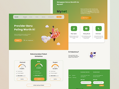 Provider Company Profile company profile dekstop design elearning exploration figma gradation illustration landing page provider ui web