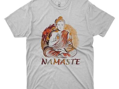 Namaste T-Shirt Design block t shirt design costom t shirt graphic design illustration logo logo shirt namaste t shirt design t shirt
