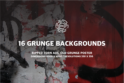 16 GRUNGE BACKGROUNDS EP.1 backgrounds bundel concrete concrete wall design grunge background old grunge backgrounds photo stock poster ripped advertising ripped poster rustic backgrounds