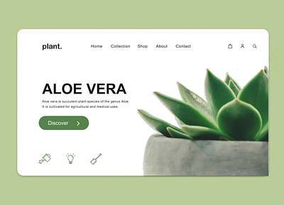 The Plant Website branding color palette icons logo typography ui ux