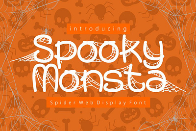 Spooky Monsta - Spider Web Display Font corner font creepy font dark font decorative font display font fancy font halloween font horror font insect font line font logo font rock font scary font scream font spider fon spiderweb font spooky font terror font thriller font typeface font