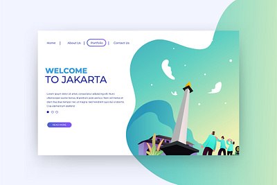 Welcome To Jakarta - Landing Page Design andingpages branding comet design designweb flat flatdesign flatillustration illustration jakarta landingpage landingpagedesign logo ui webbdesign webdesign webpagedesign websiteredesign