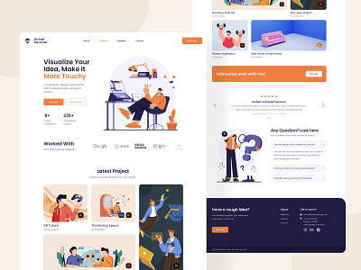 Personal Portofolio Landing Page Exploration clean design figma freelancer home page illustration landing page layout ohaio personal portfolio personal website portfolio ui ux web design website