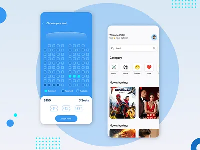 🎟️Ticket Booking App Concept animation app design booking app category cinema clean creative design graphic design minimal module movie app design new payment app section theater ticket ticket booking app typography ui