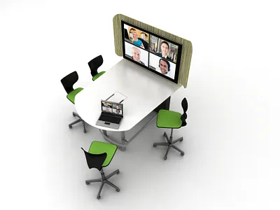 Collaboration Stand Concept 3d rendering design furniture desing industrial design