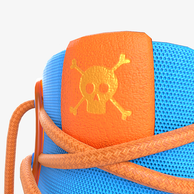 Skull Valley 3d 3d art ar art cinema4d clean concept design gold graphic design illustration material metaverse minimal product render shoe sneaker substance visualization