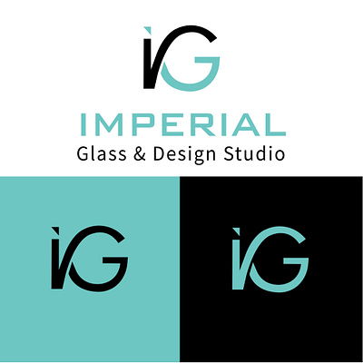 Logo Design For Imperial Glass & Design Studio 2 color logo adobe adobe illustrator branding creation creative creative design creativity design design idea graphic design idea imperial imperial glass design studio imperial logo interior jinal creation logo logo design photoshop