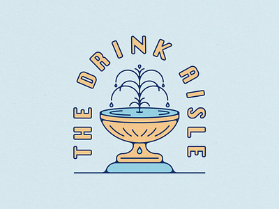 The Drink Aisle Branding (Unused Concept), 2022 badge brand identity branding design drink drinks fountain illustration non-alcoholic retro vintage water