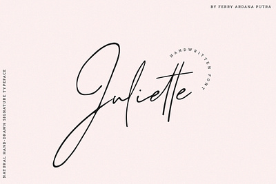 Juliette - A Stylish Handwritten Signature Font beautiful branding brush design font handwritten illustration logo logo design natural packaging photography rough script signature font ui