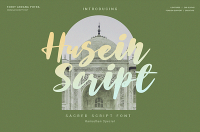 Husein Script | Free Download Handwritten Ramadan Font app beautiful branding brush design font handwritten icon illustration logo logo design natural packaging photography rough script signature font typography vector