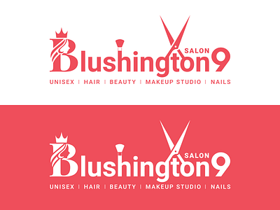 Blushington 9 3d animation blushington9 branding design graphic design illustration logo logo design mockup modern logo motion graphics parlor salon logo trending logo typography ui uiux vector