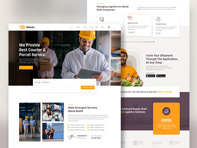 Courier Service Website branding courier service ui ui design ux ux design web design website design