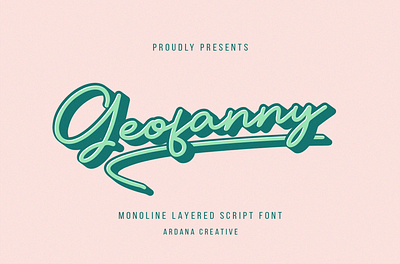 Geofanny | Free Download Monoline Layered Script Font app beautiful branding brush design font handwritten illustration logo logo design natural packaging photography rough script signature font typography ui vector