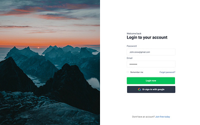 Sign In Screen design dev ui ux