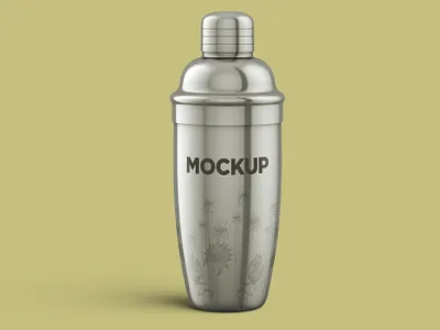 Stainless Steel Bar shaker Mockup 3d 3d illustration 3d modeling 3d rendering bar branding cad modeling cocktail illustration mockup mockup design product visualization shaker
