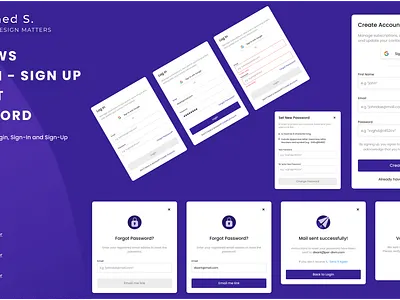 User Flow of Login, Forget Password, & Create account design forget password graphic design landing page saas sign in sign up ui ui ux web app