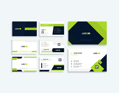 Business card design agency branding business card company corporate design doctor green id card identity manager modern name card nature office travel vector visiting