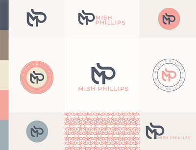 Mish branding businesswoman design designer girlboss graphic design logo logotype monogram pink woman