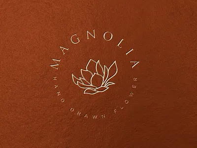 MAGNOLIA Hand Drawn Logo botanical logo hand drawn logo illustration logo logo design logos magnolia hand drawn magnolia idea magnolia logo vector