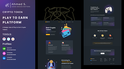 Crypto - Website - Play to earn crypto design graphic design illustration landing page nft ui ui ux web app