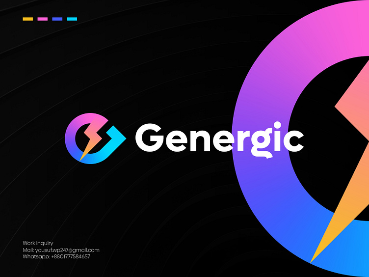 Genergic Logo Design | Power Energic and Electricity Logo Idea by Sumon ...