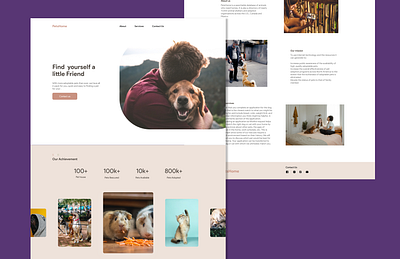 PetsHome landing page dailyui landing page ui ui design web design