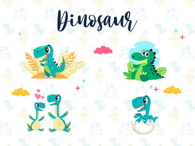Dinosaur Cute animal design dinosaur graphic design illustration vector